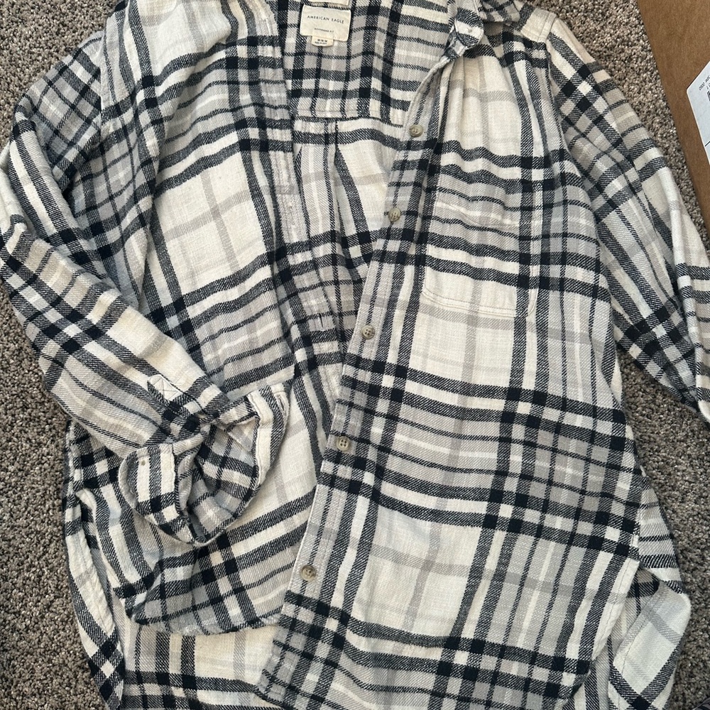 Plaid Button-Up Shirt